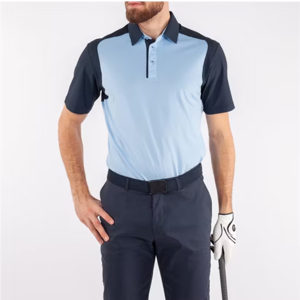 Galvin‎ Green Men's Blue Massimo Ventil8 Golf Polo Shirt Size Xlarge NWOT - Picture 2 of 11
